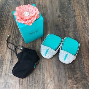 TIEKS Heather grey fabric ballet flats